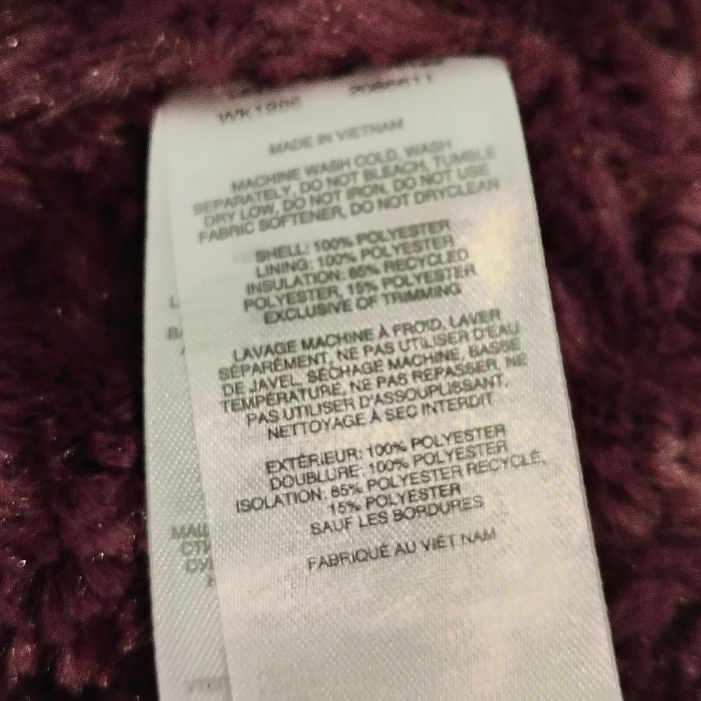 Columbia Women's Small Copper Crest Coat Faux Fur Lined Hooded Jacket Purple - Picture 7 of 9